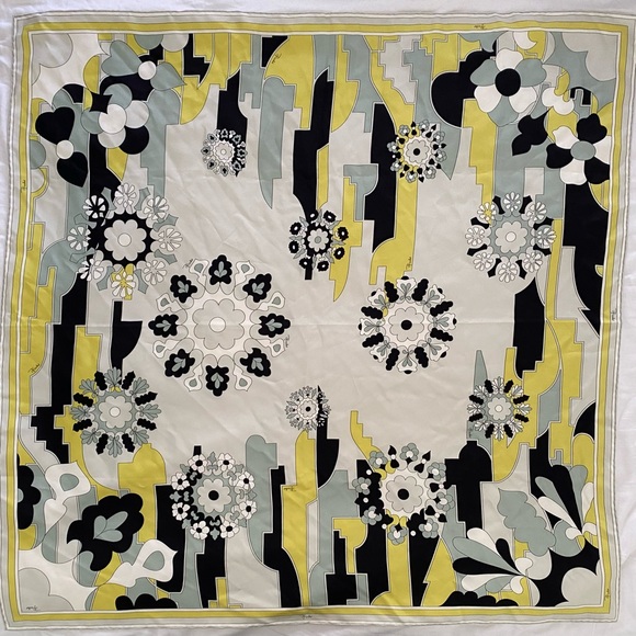 Emilio Pucci Art Deco Square Silk Scarf - Picture 1 of 5